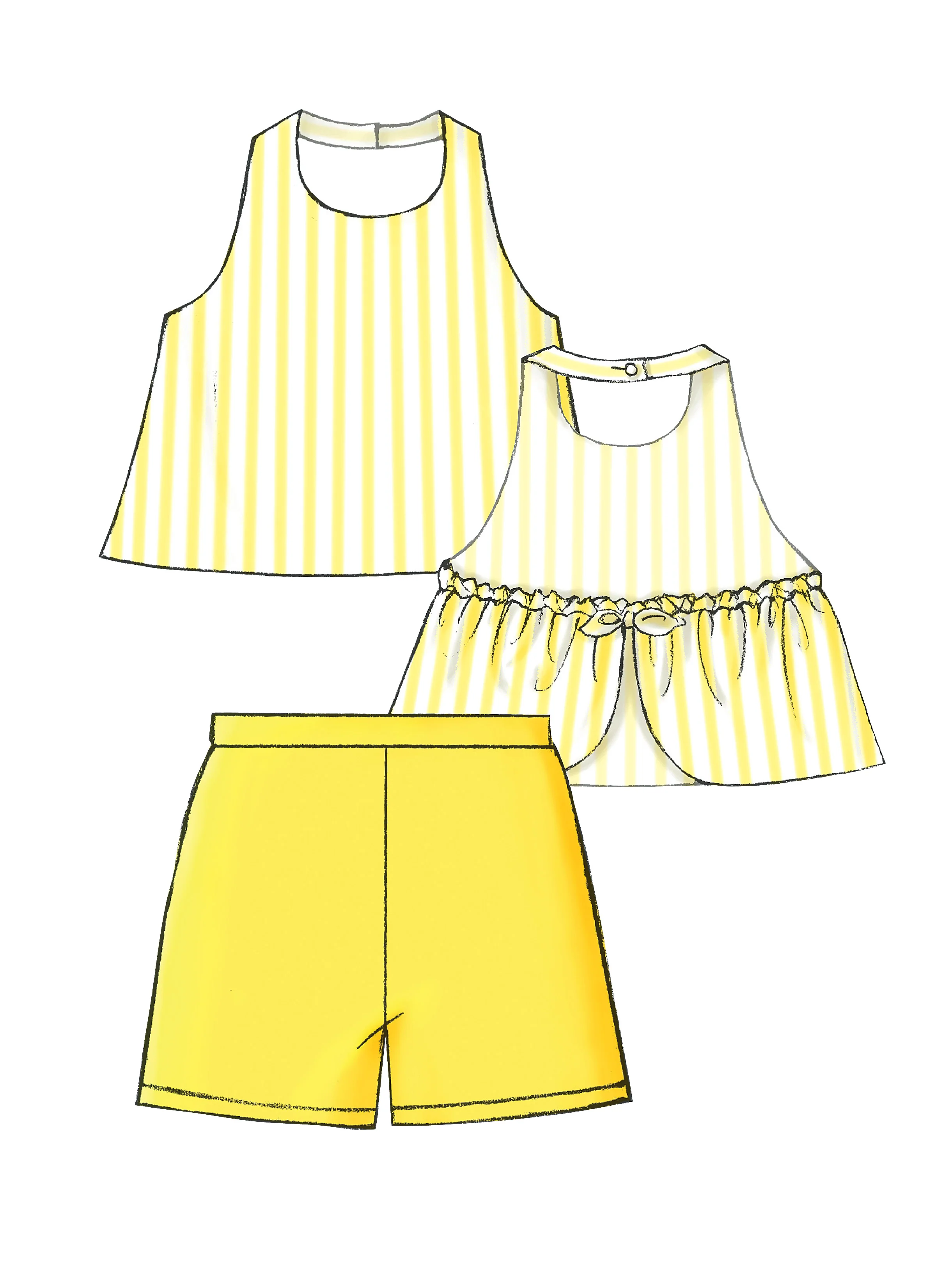 Butterick Girls Top, Skort and Shorts B4503 - Image 9