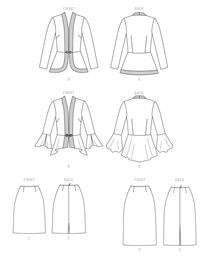 Butterick Jacket and Skirt B6821 - Image 7