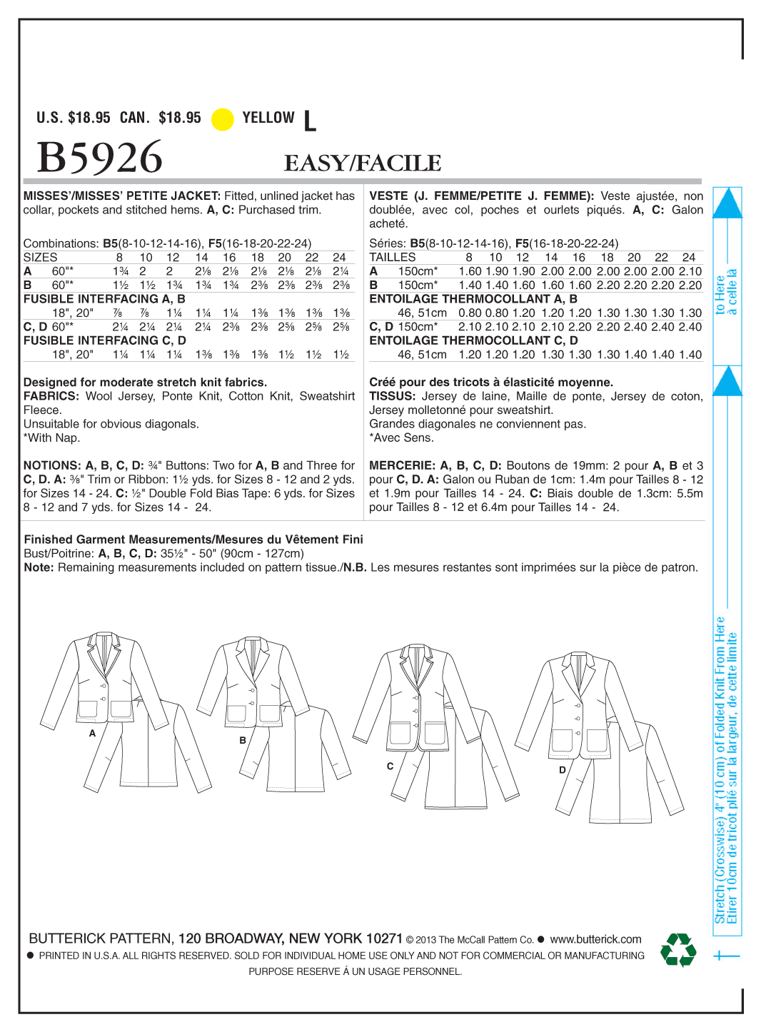 Butterick Jacket B5926 - Image 13