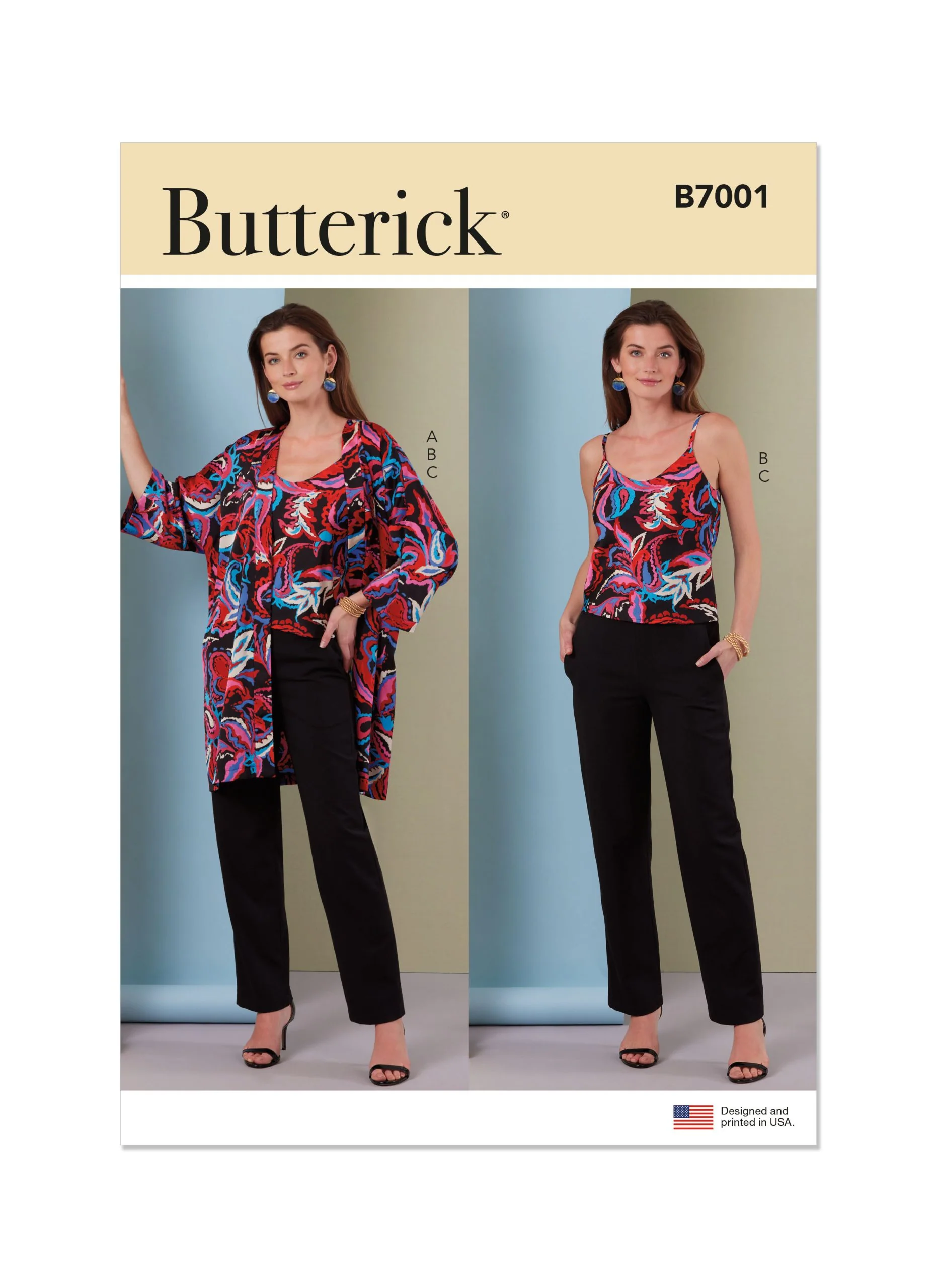 Butterick Jacket, Camisole & Trousers B7001 - Image 2