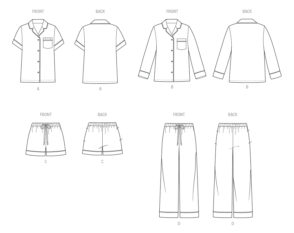 Butterick Kids and Adults Shirts, Shorts and Trousers B7030 - Image 10