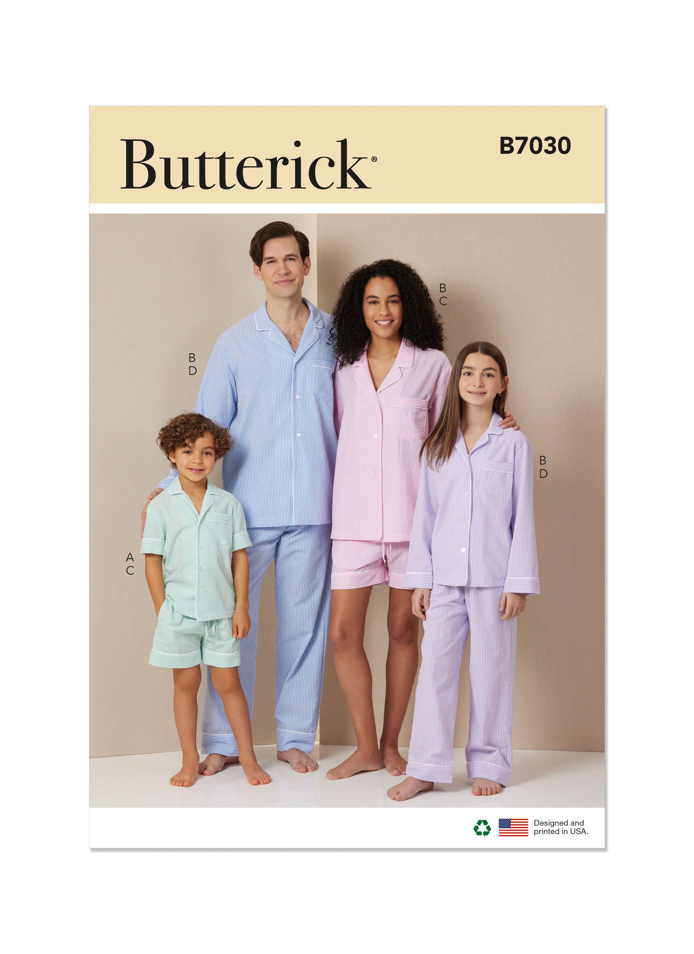 Butterick Kids and Adults Shirts, Shorts and Trousers B7030 - Image 2