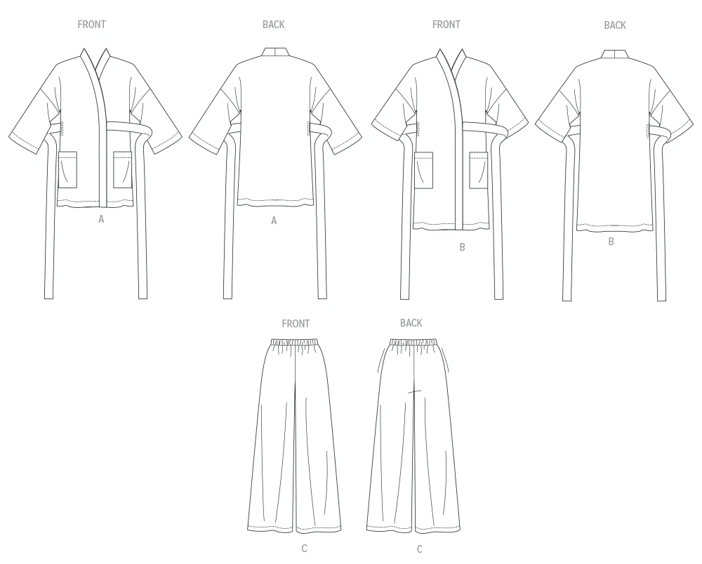 Butterick Robe and Trousers B7047 - Image 7