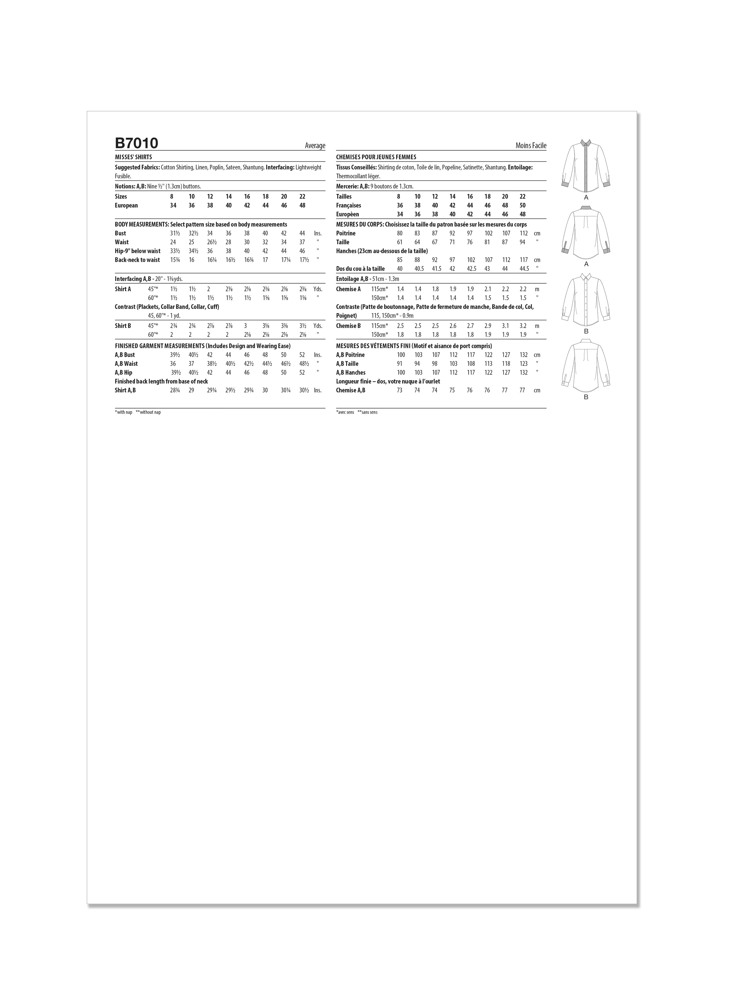Butterick Shirts B7010 - Image 7