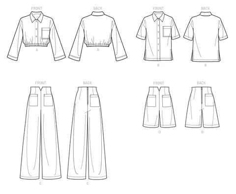 Butterick Shirts, Trousers and Shorts B6880 - Image 5