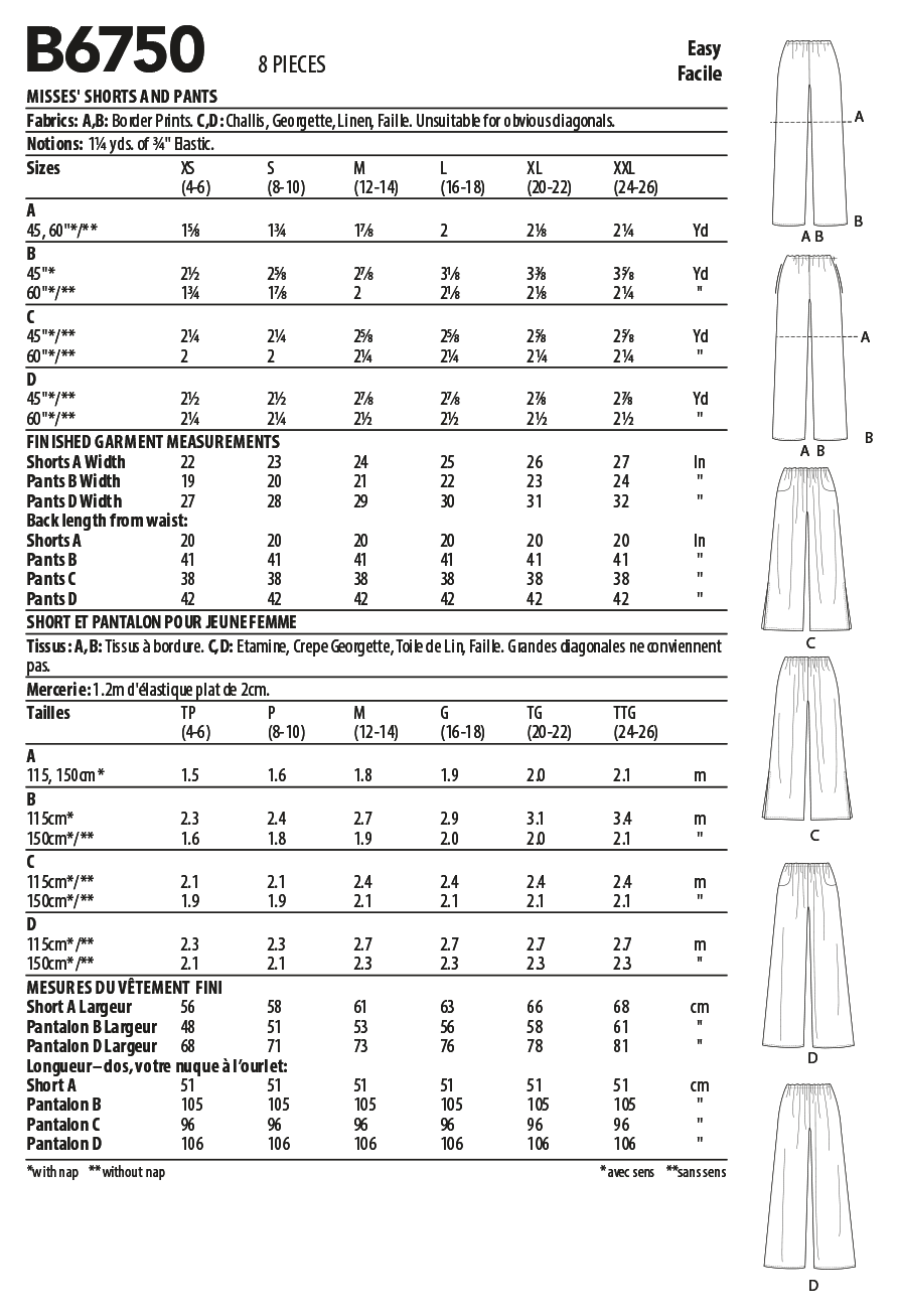 Butterick Shorts and Trousers B6750 - Image 4