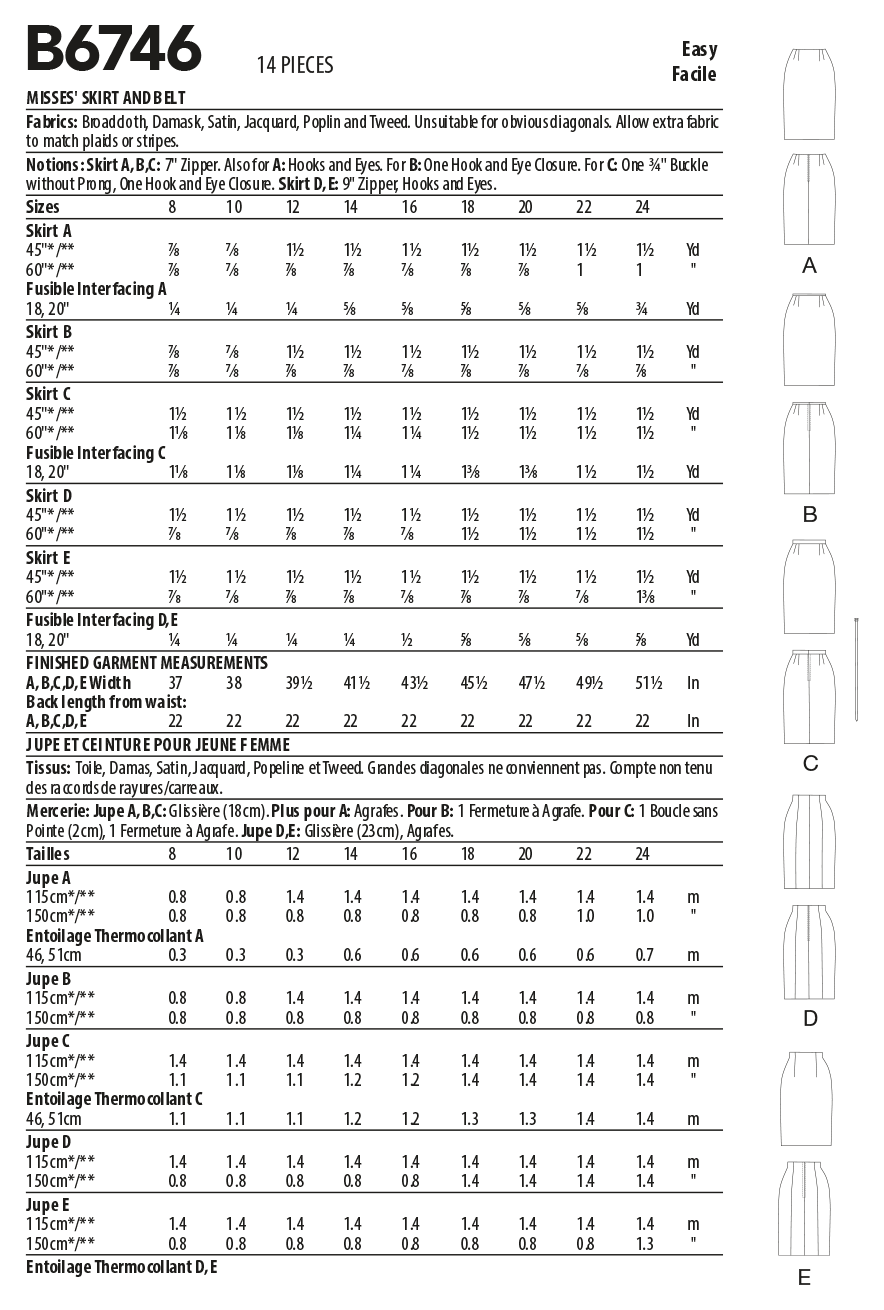 Butterick Skirt B6746 - Image 4