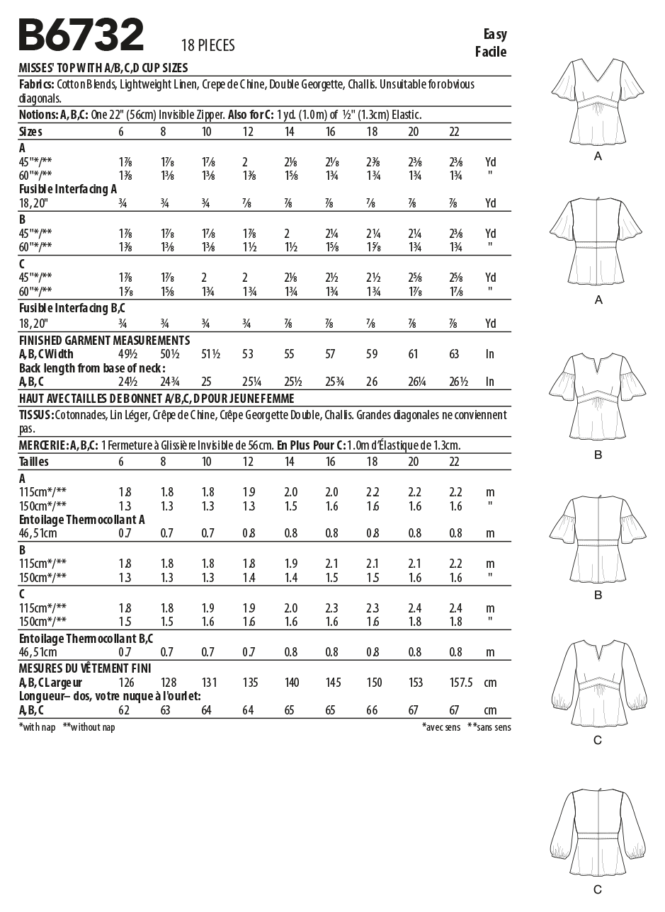 Butterick Top B6732 - Image 13