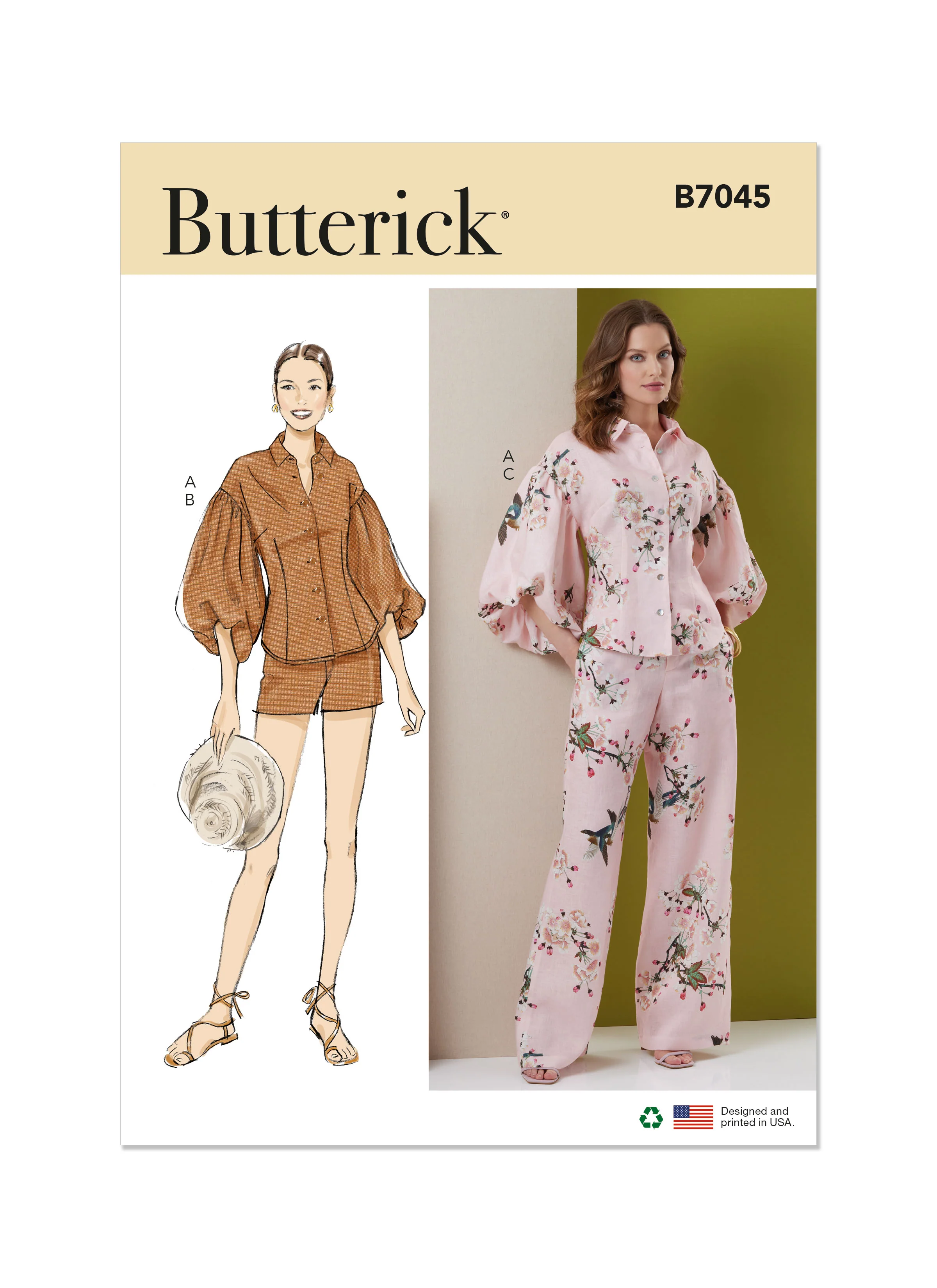 Butterick Top, Shorts and Trousers B7045 - Image 2