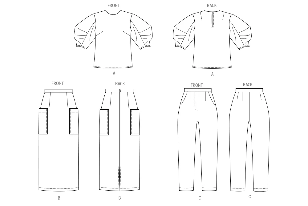 Butterick Top, Skirt & Trousers B7002 - Image 10