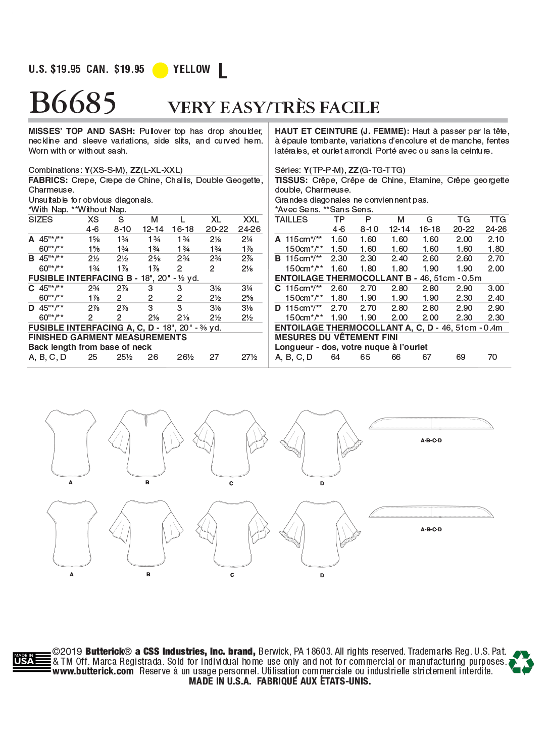 Butterick Tops B6685 - Image 9