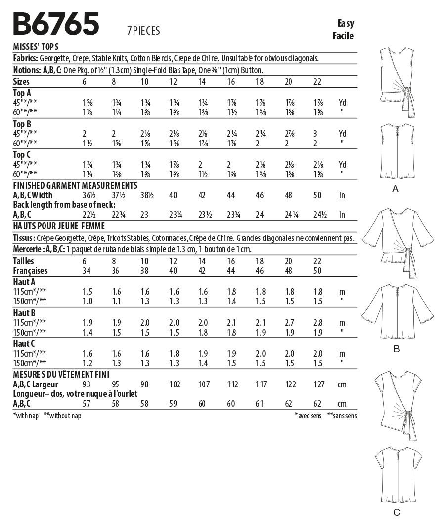 Butterick Tops B6765 - Image 12