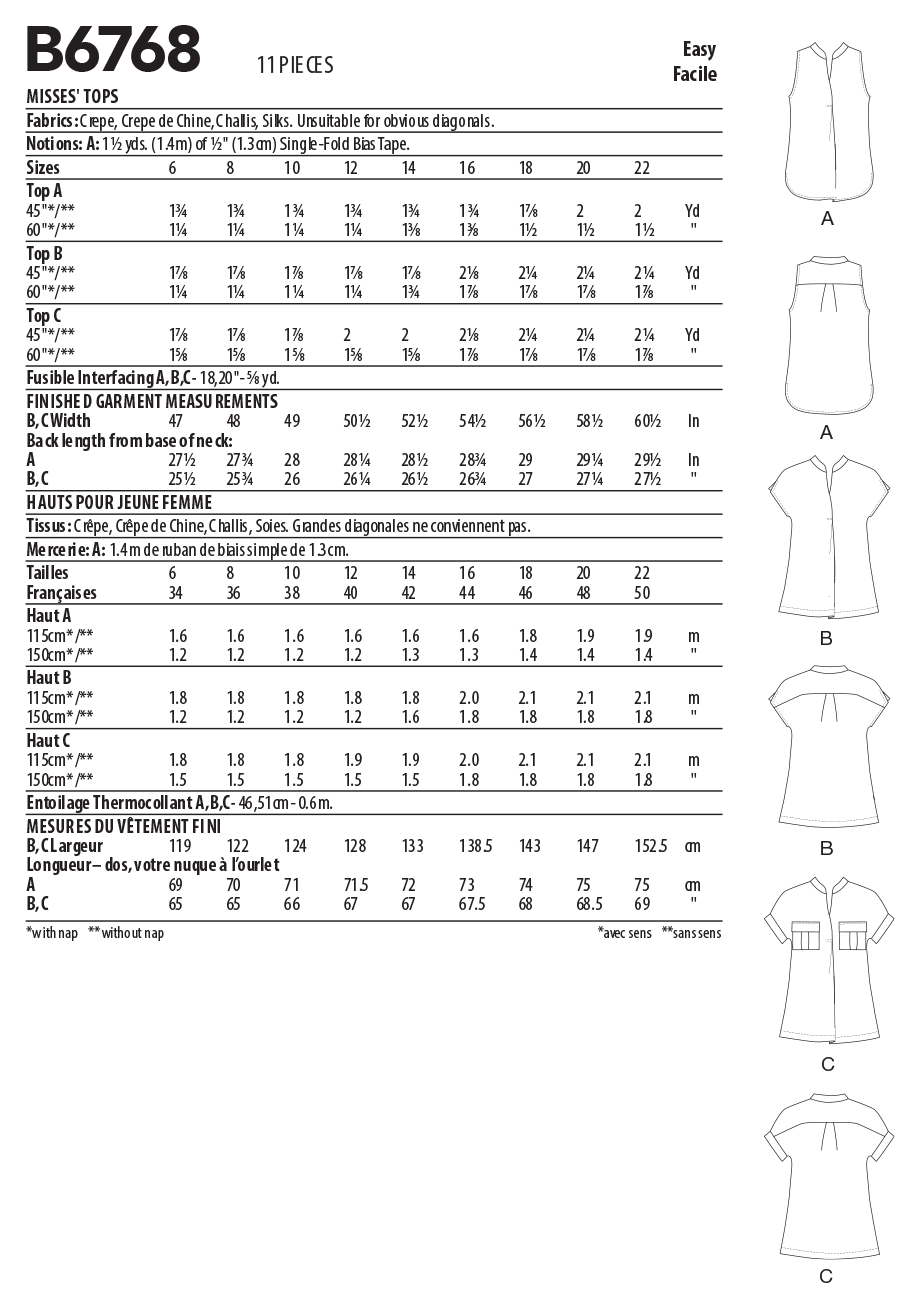 Butterick Tops B6768 - Image 12