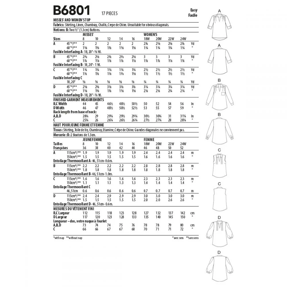 Butterick Tops B6801 - Image 8