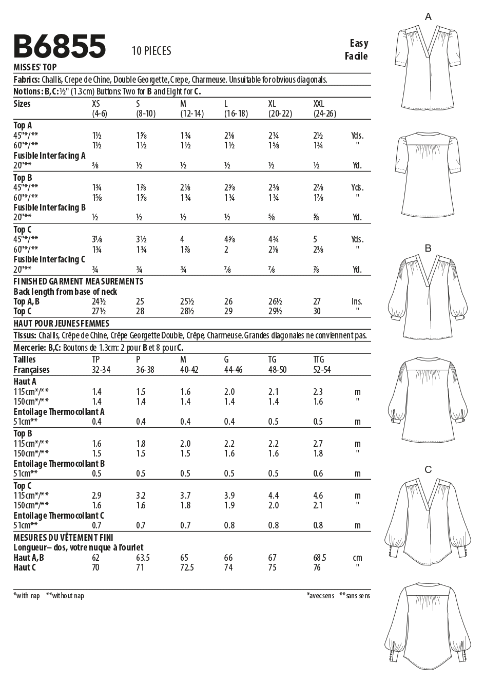 Butterick Tops B6855 - Image 6