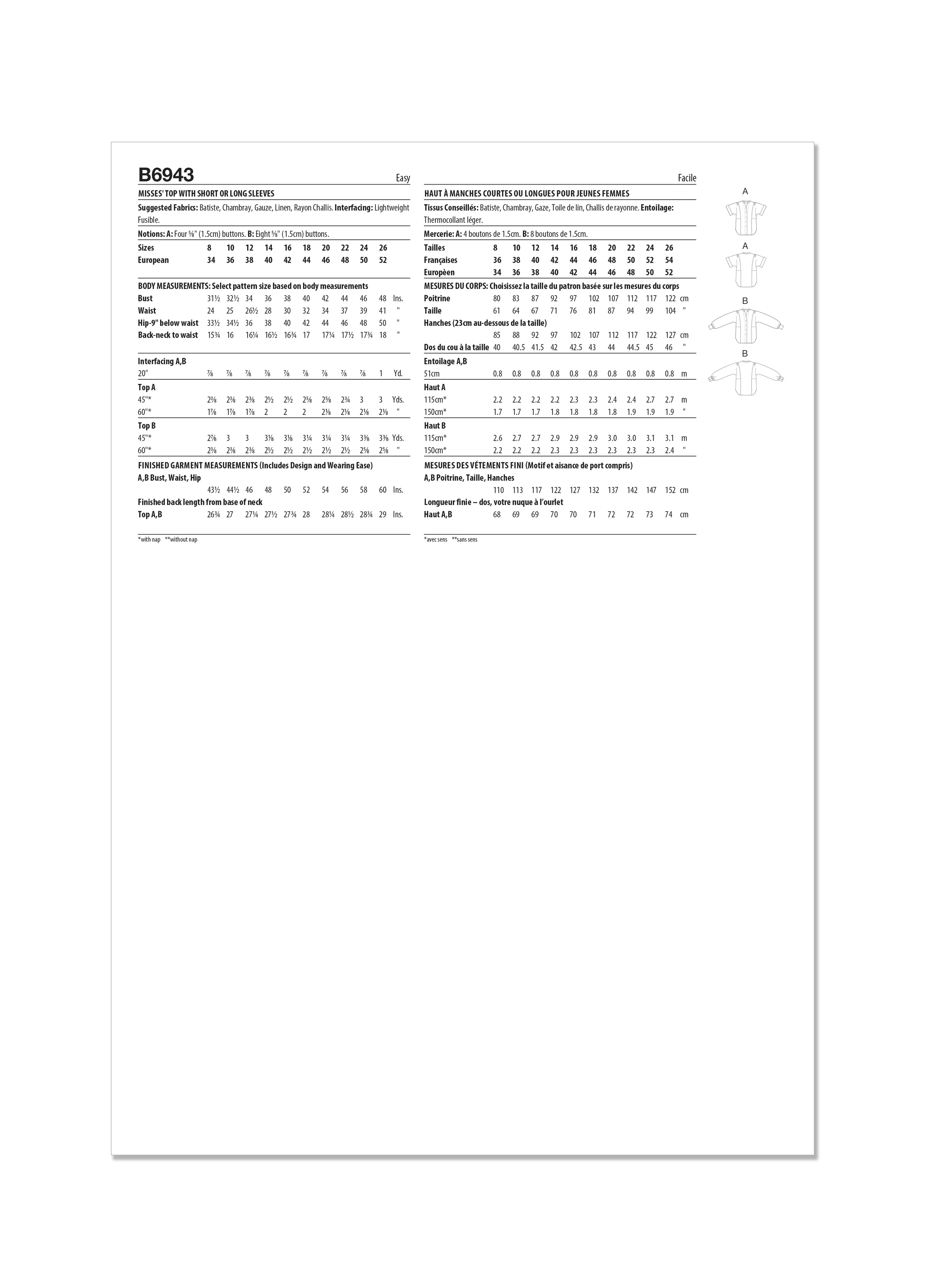 Butterick Tops B6943 - Image 7