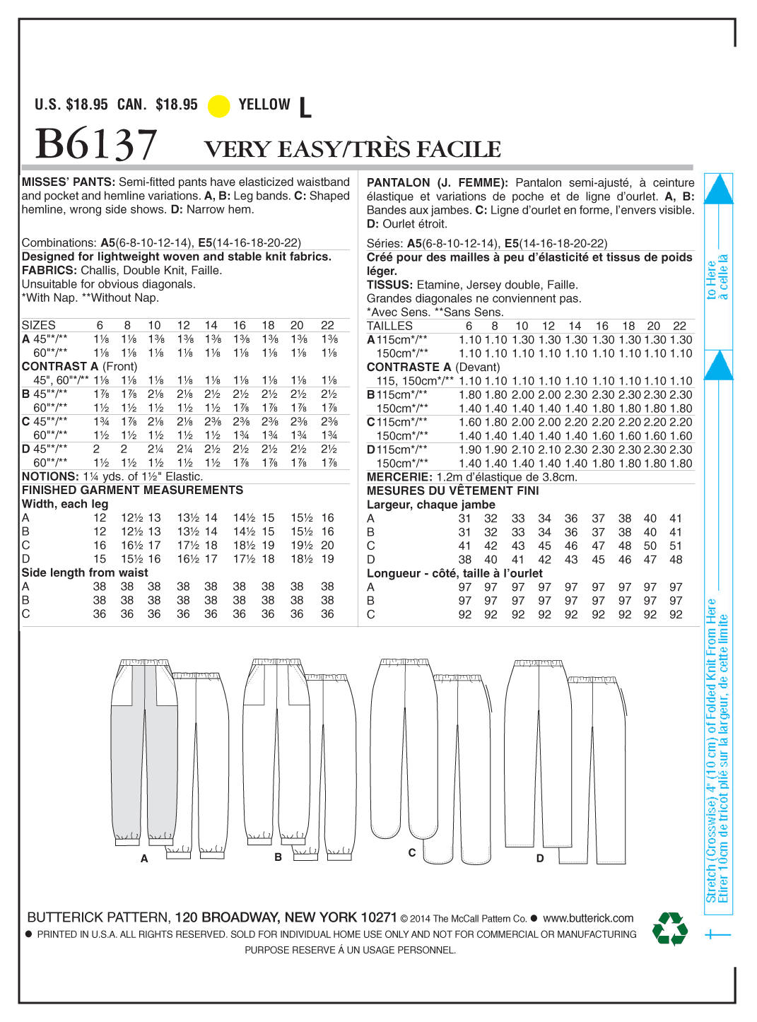 Butterick Trousers B6137 - Image 10