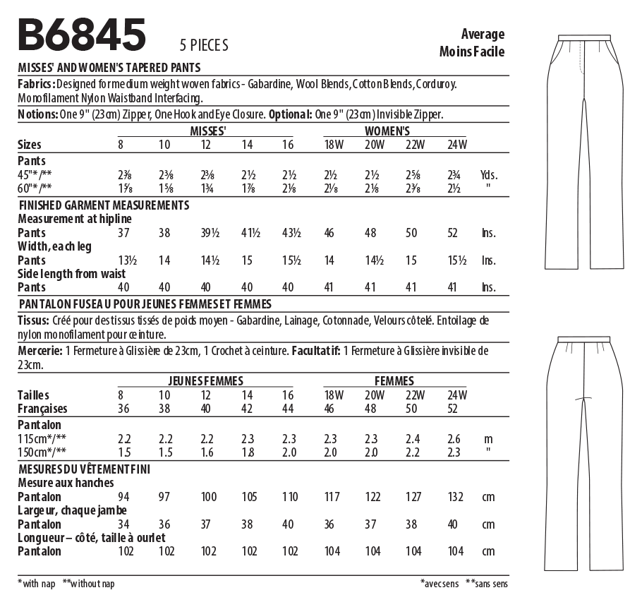 Butterick Trousers B6845 - Image 4