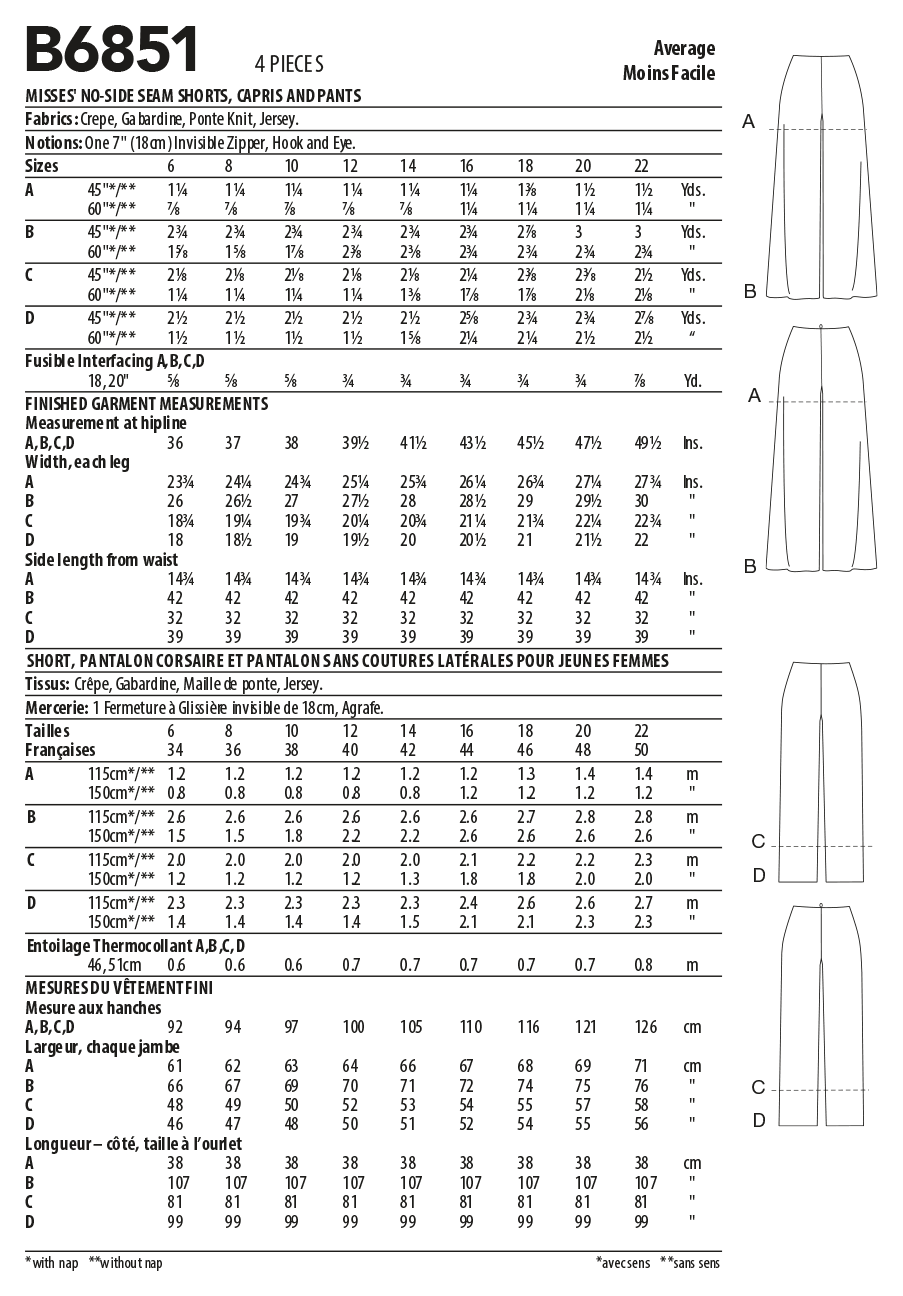 Butterick Trousers B6851 - Image 5
