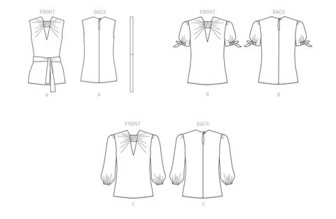 Butterick Tunic and Top with Sash B6876 - Image 7