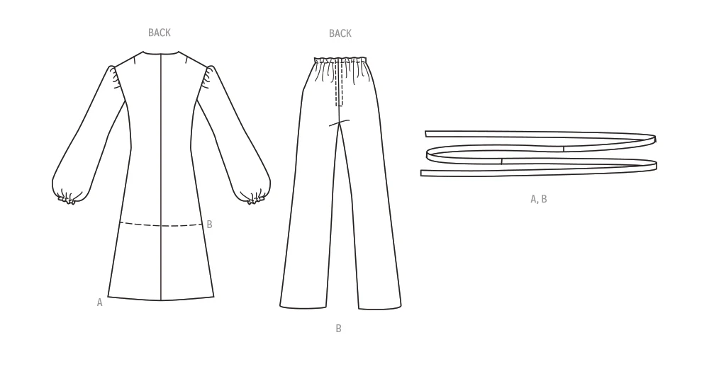Butterick Vintage Dress, Tunic & Trousers B6958 - Image 4