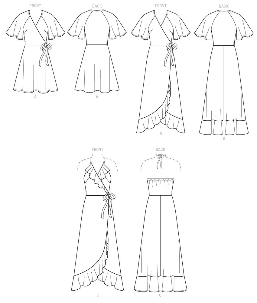 Butterick Wrap Dresses B6554 - Image 7