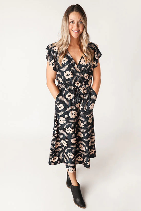Chalk and Notch Orchid Midi Dress - Printed copy shop (+£7.00)