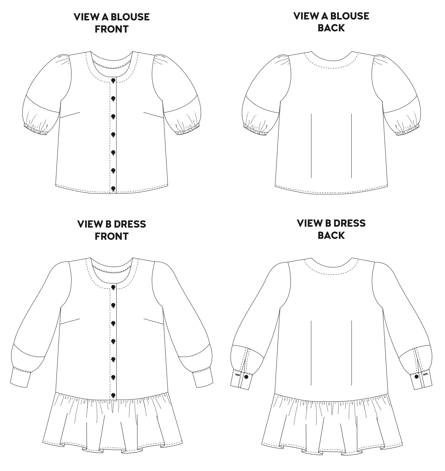 Chalk and Notch Wren Blouse and Dress - Image 26