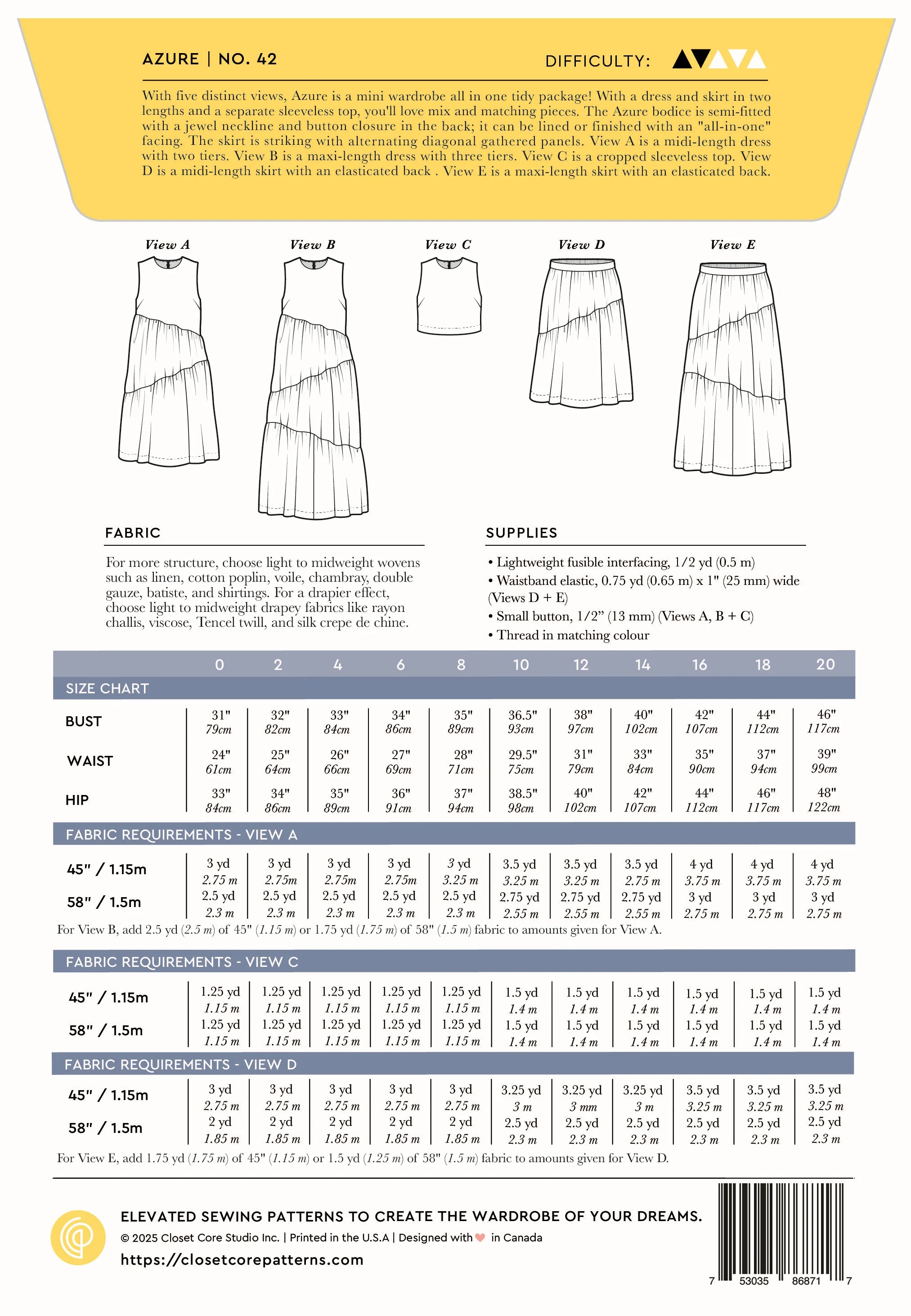 Closet Core Patterns Azure Dress, Top & Skirt - Image 28