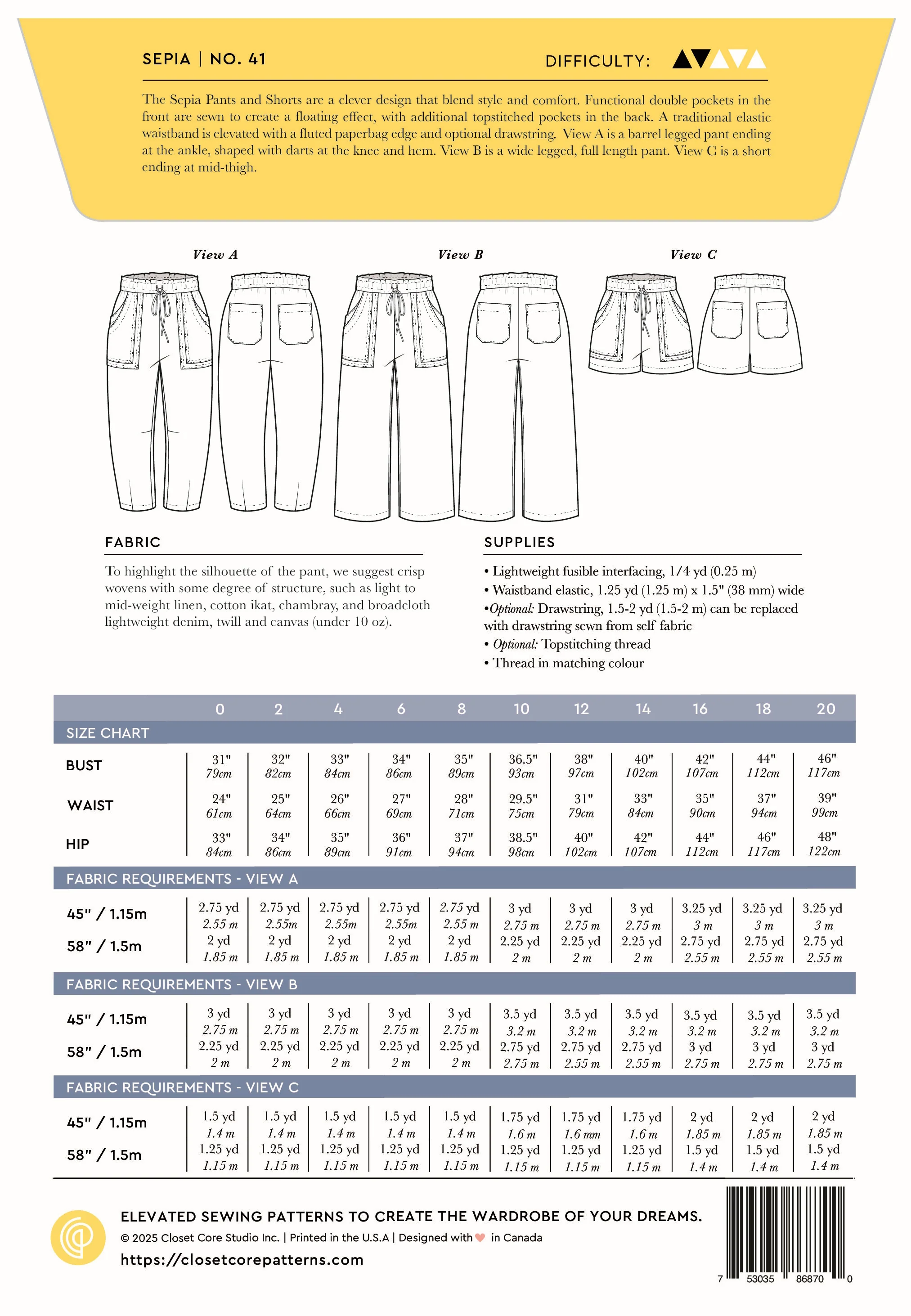 Closet Core Patterns Sepia Pants and Shorts - Image 30