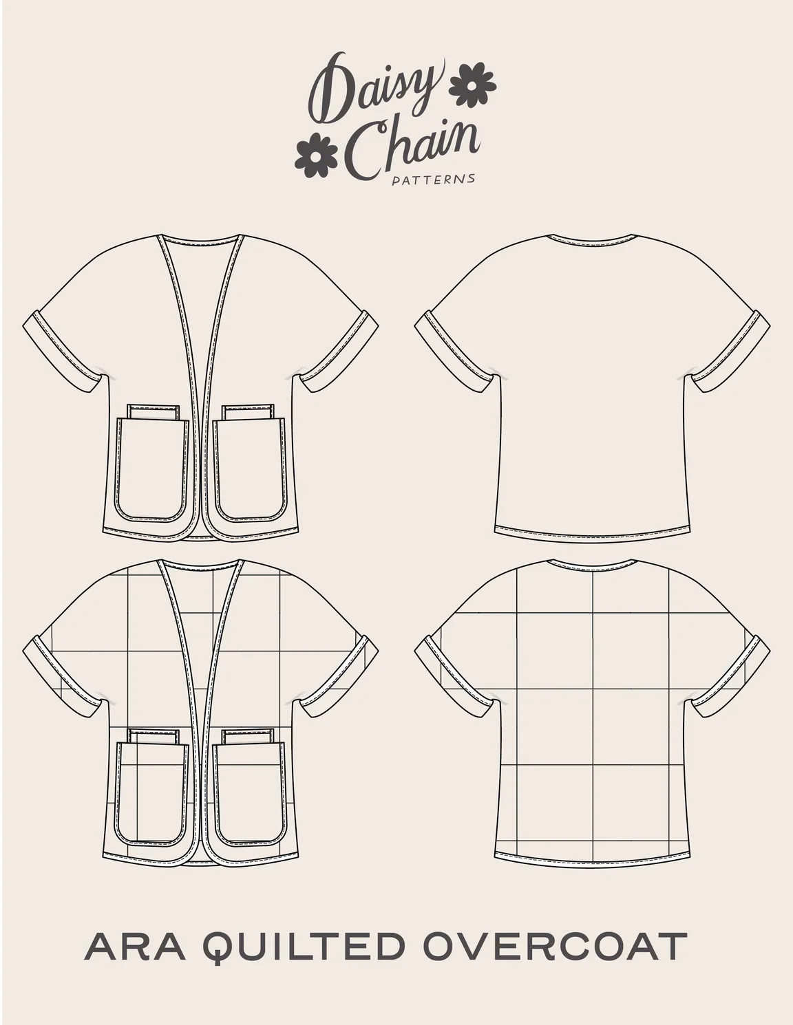Daisy Chain Patterns Ara Quilted Overcoat - Image 6