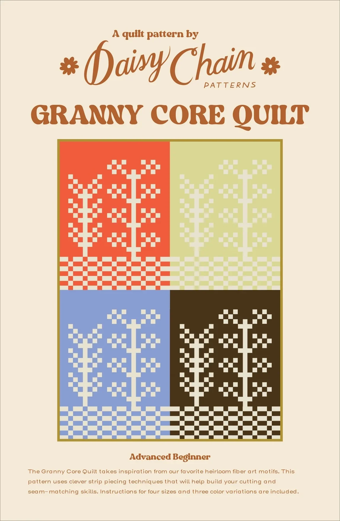 Daisy Chain Patterns Granny Core Quilt PDF