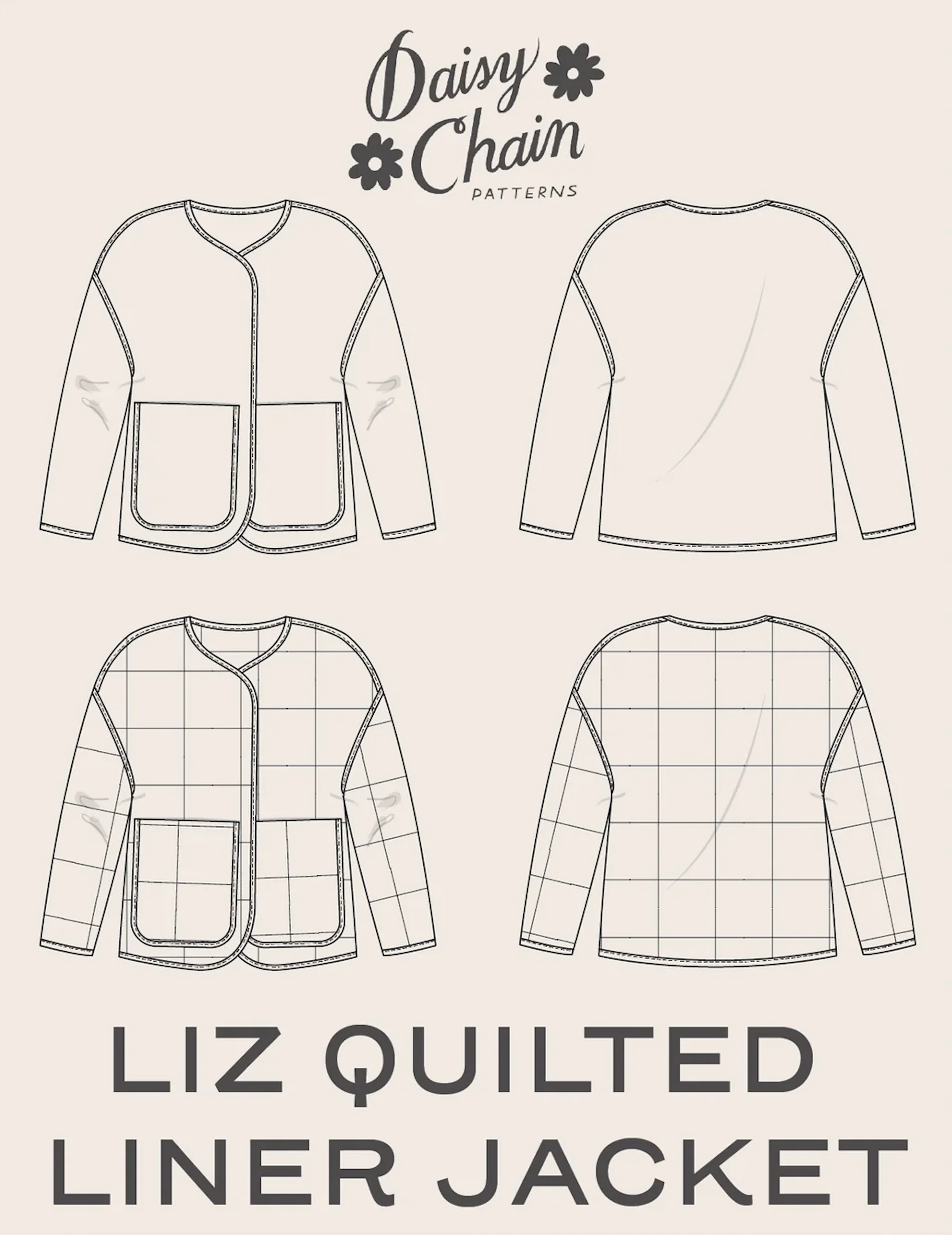 Daisy Chain Patterns Liz Quilted Liner Jacket - Image 6