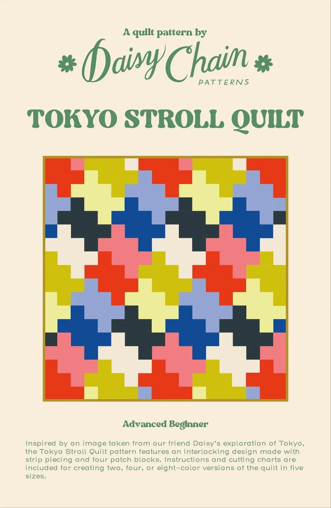 Daisy Chain Patterns Tokyo Stroll Quilt PDF