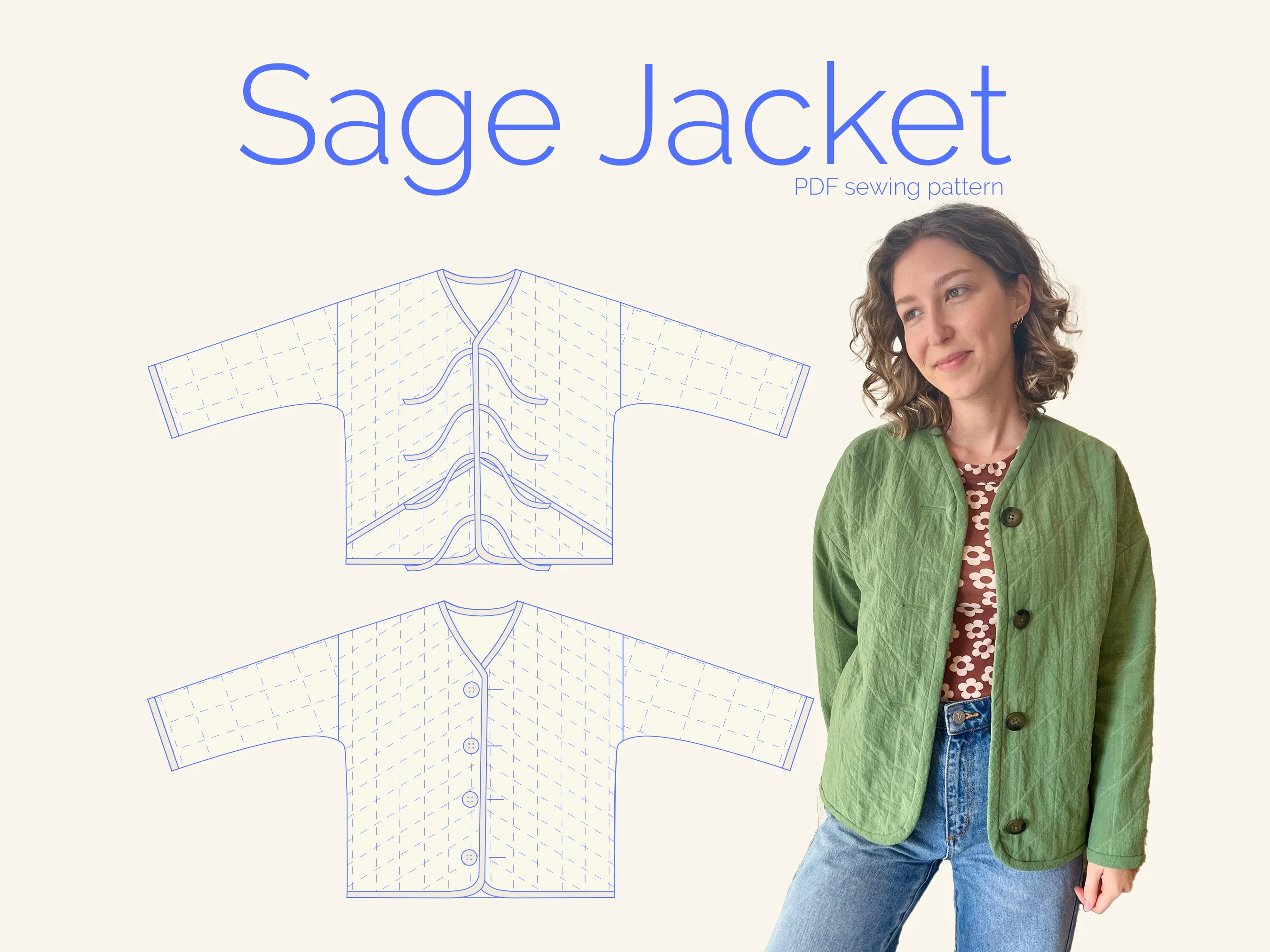 Elle Stitch Sage Jacket - Image 10