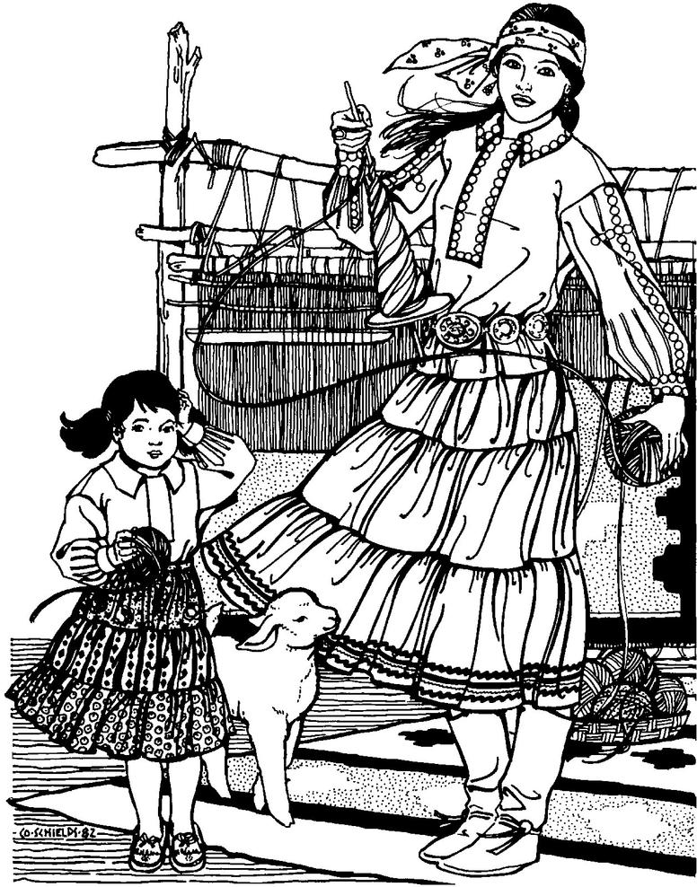 Folkwear 120 Women/Child Navajo Blouse & Skirt - Image 2