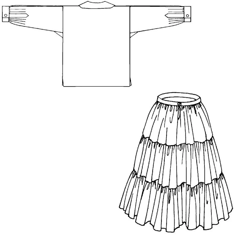 Folkwear 120 Women/Child Navajo Blouse & Skirt - Image 4