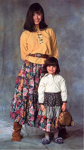 Folkwear 120 Women/Child Navajo Blouse & Skirt - Printed copy shop (+£7.00)