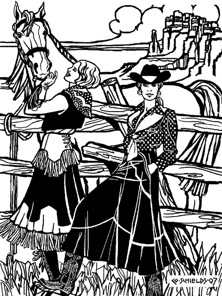 Folkwear 243 Rodeo Cowgirl Skirt - Image 7