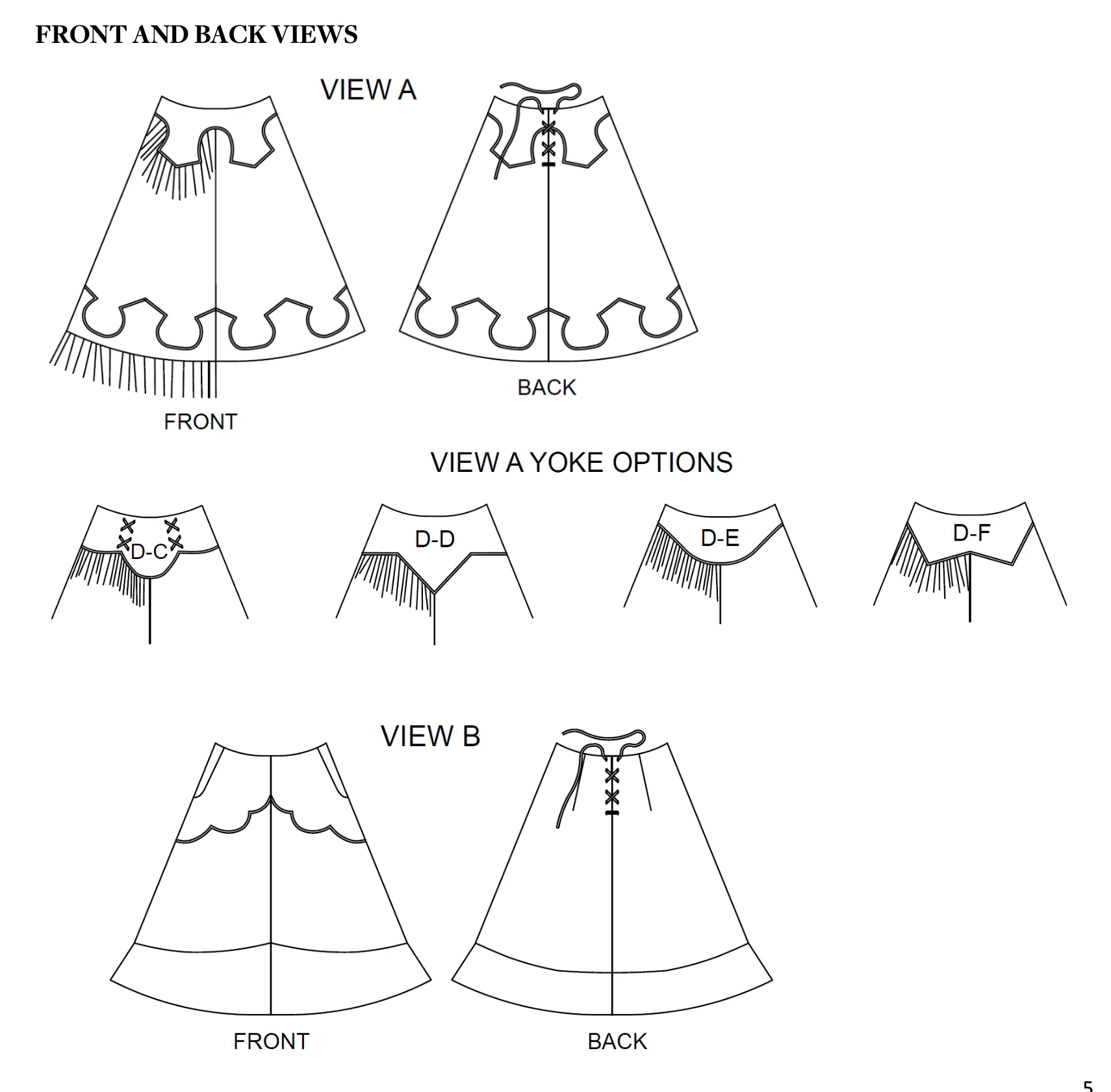 Folkwear 243 Rodeo Cowgirl Skirt - Image 8