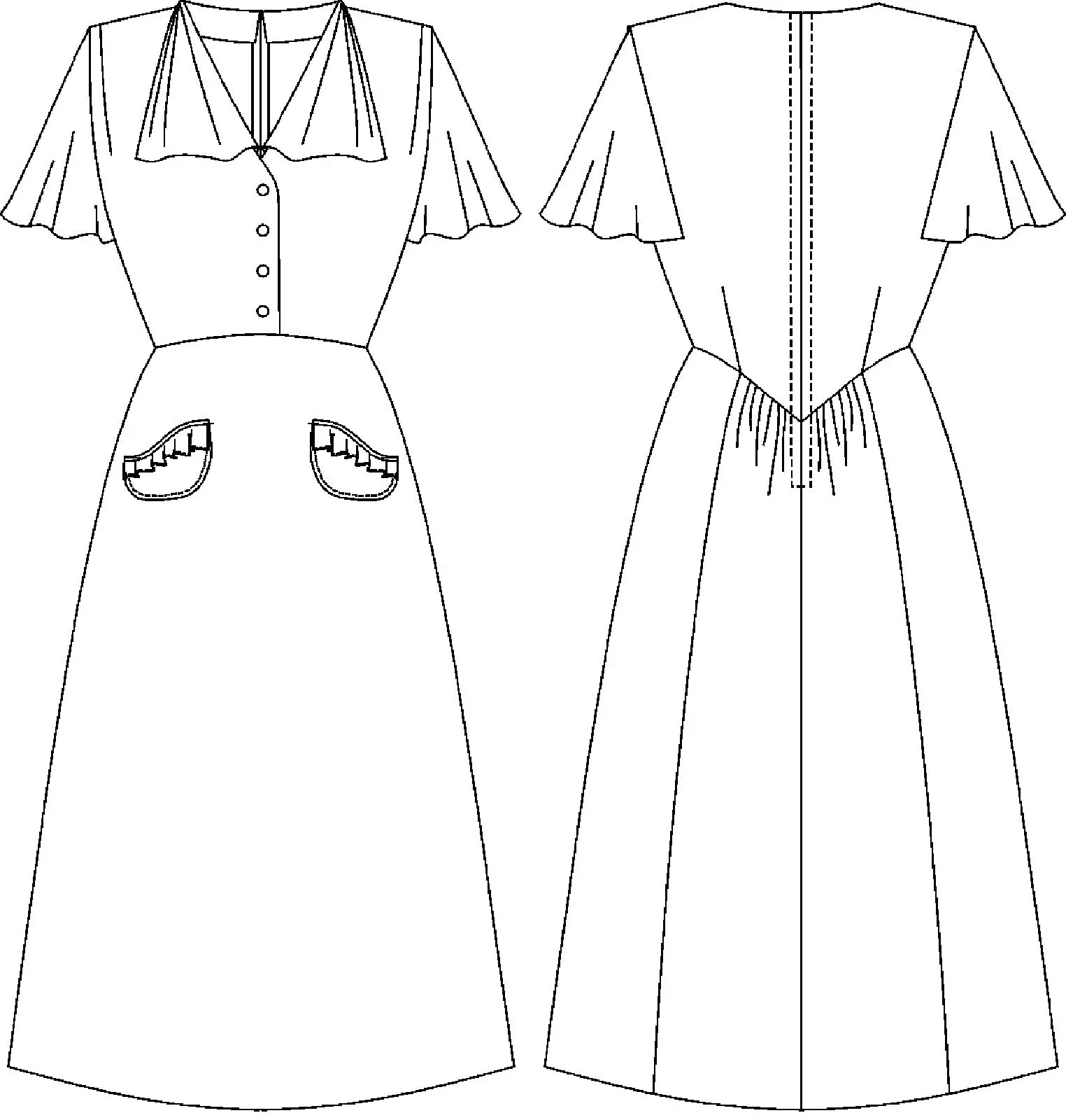 Folkwear 249 1930s Day Dress - Image 8