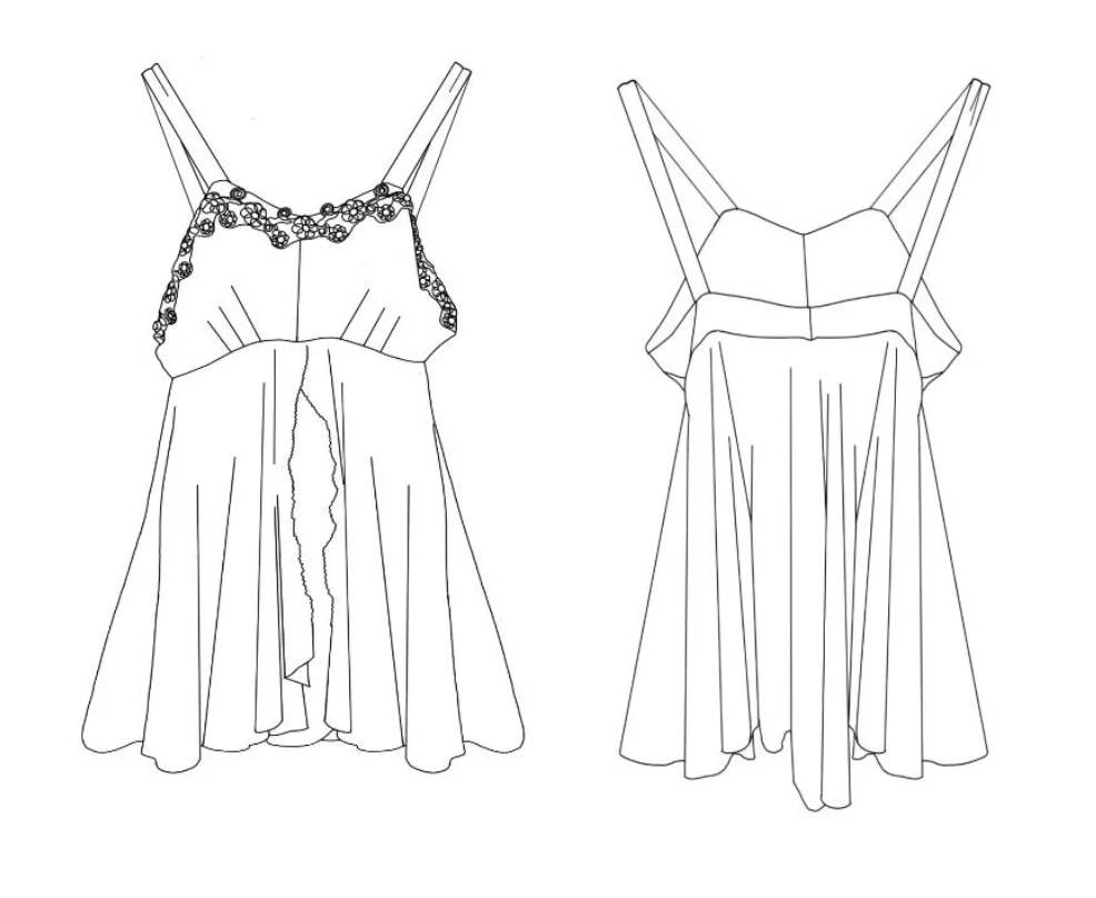 Folkwear 510 Passionflower Lingerie Top - Image 8