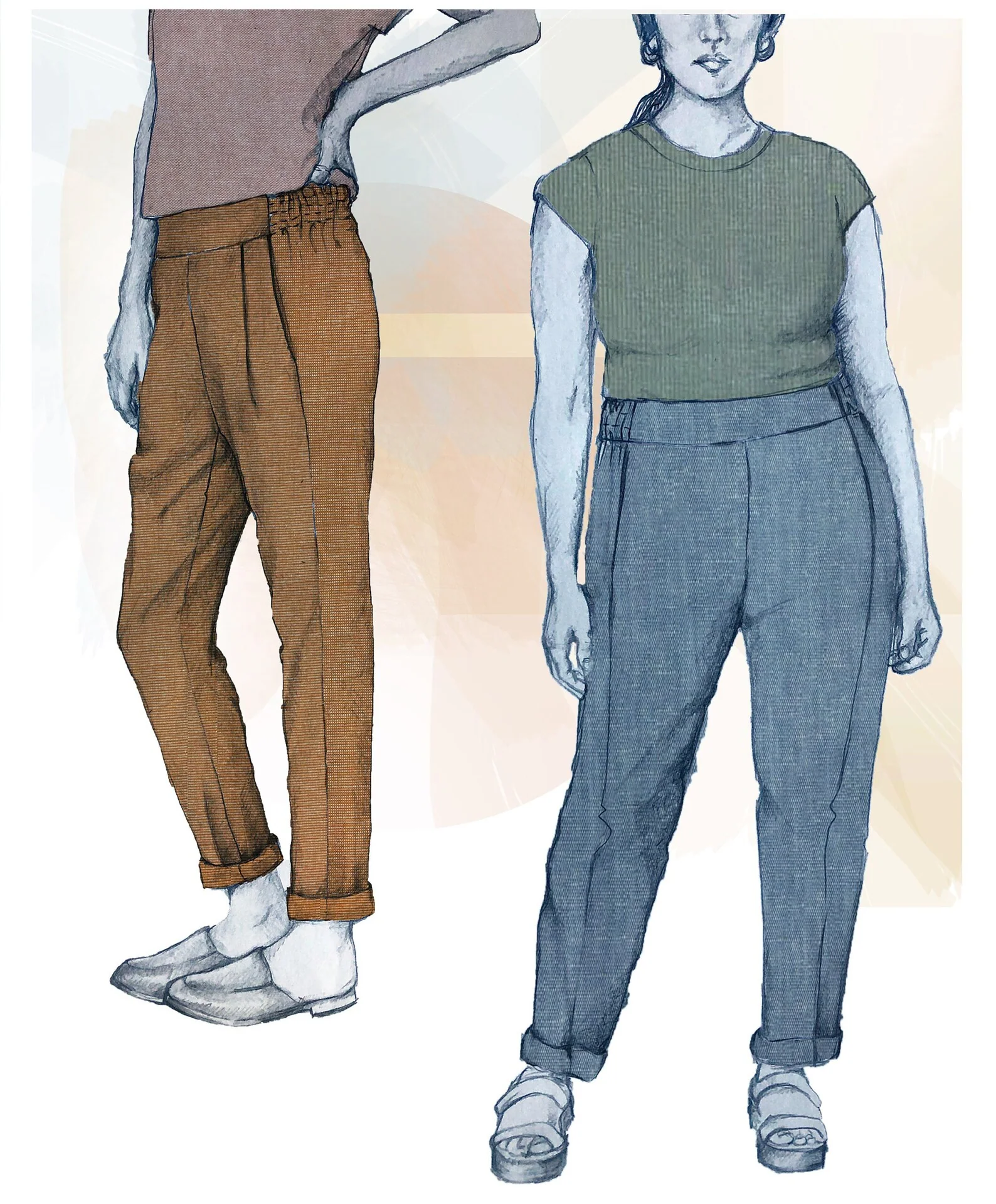 French Navy Calyer Pants - Image 11