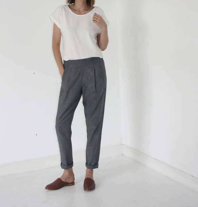 French Navy Calyer Pants - Image 2