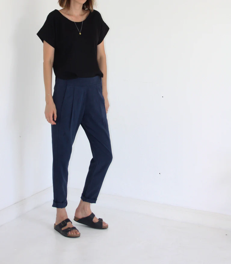 French Navy Calyer Pants - Image 3