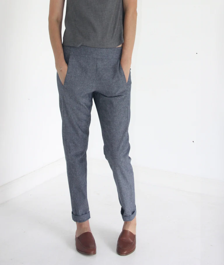 French Navy Calyer Pants - Image 7