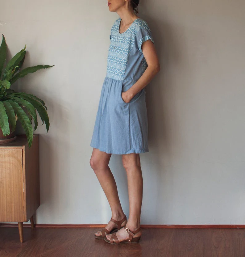 French Navy Forsythe Dress - Image 2