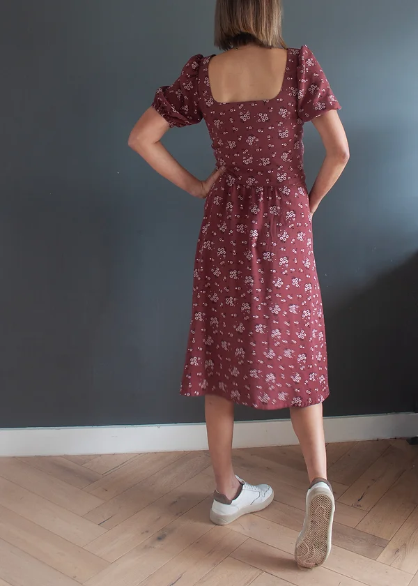 French Navy Goldenrod Dress - Image 3