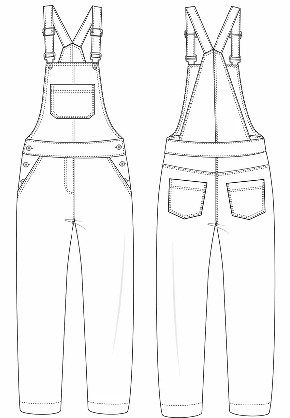 French Navy Huxley Dungarees - Image 7