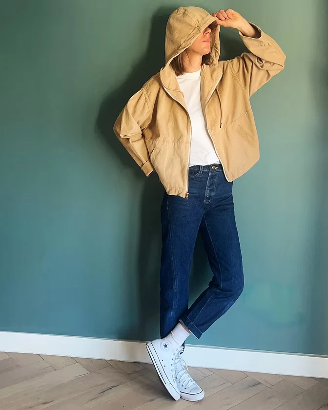French Navy Laken Jacket - Image 2